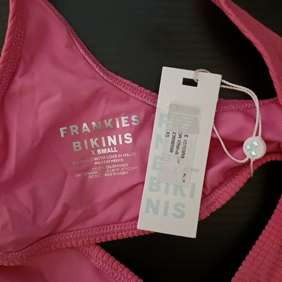 NEW Frankies Bikinis Connor‎ Ribbed Nylon Bikini Swim Top Size XS - Picture 5 of 7